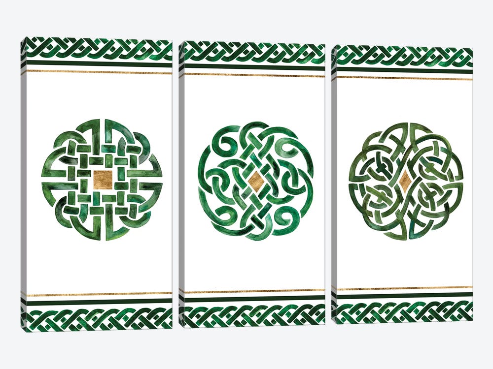 Celtic Knot Collection A by Victoria Borges 3-piece Canvas Wall Art