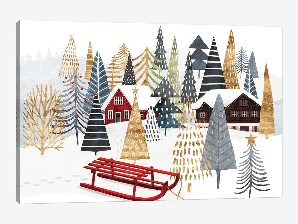 Christmas Chalet Collection A by Victoria Borges 1-piece Art Print
