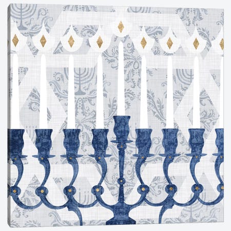 Sophisticated Hanukkah Collection A Canvas Print #VBO718} by Victoria Borges Canvas Art Print