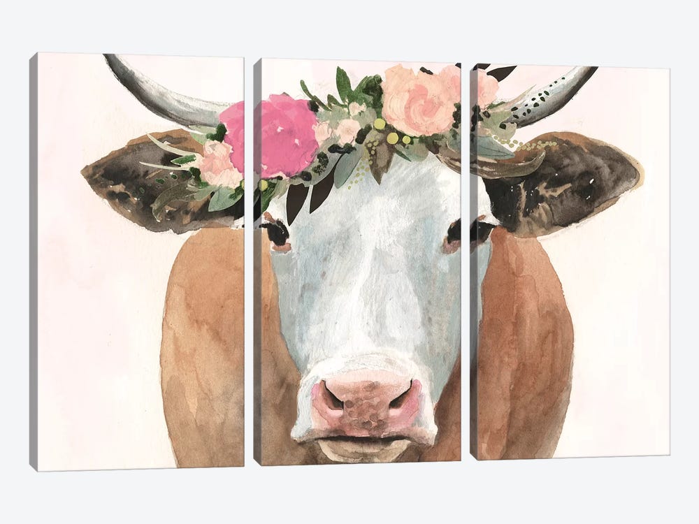 Spring on the Farm Collection A by Victoria Borges 3-piece Canvas Print