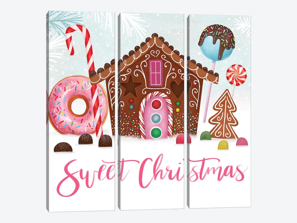 Sweet Holidays Collection A by Victoria Borges 3-piece Canvas Artwork