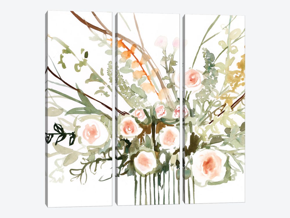 Foraged Flowers II by Victoria Borges 3-piece Canvas Print