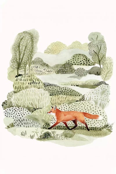 Foxes: Fox Glen II by Victoria Borges