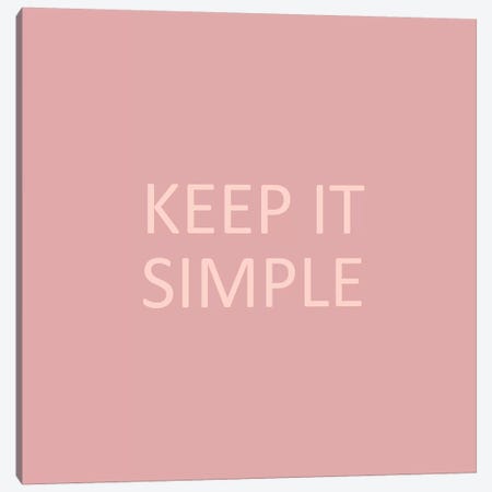 Simple Sentiment IV Canvas Print #VBO796} by Victoria Borges Canvas Wall Art