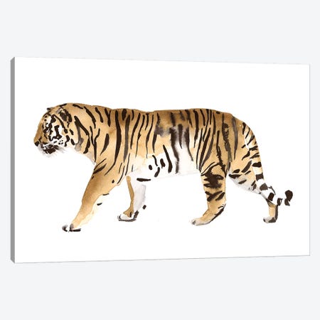 Watercolor Tiger III Canvas Print #VBO869} by Victoria Borges Art Print