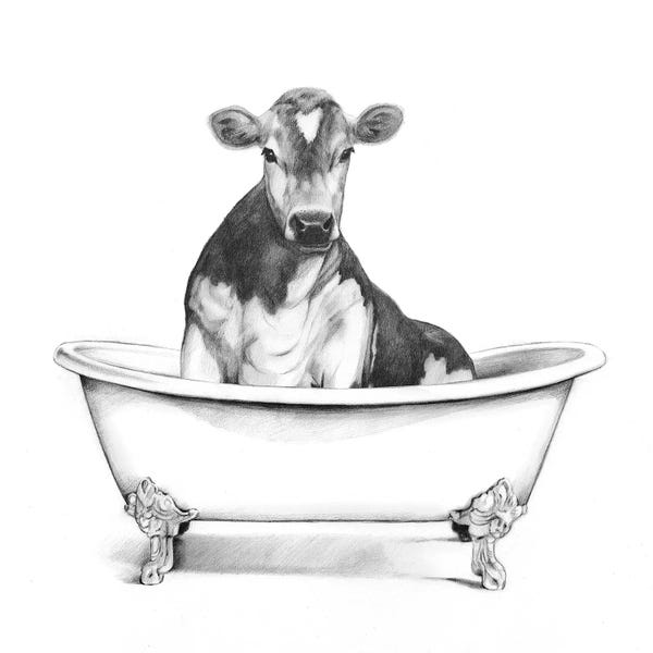 Kids Bathroom: Clawfoot Critter II by Victoria Borges