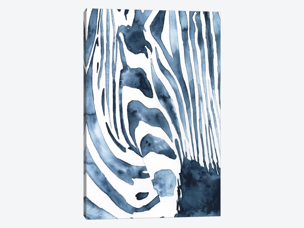Indigo Zebra I by Victoria Borges 1-piece Art Print