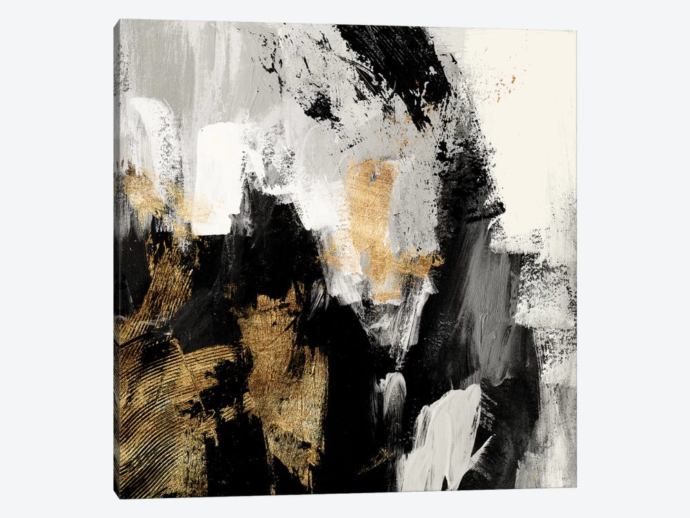 Neutral Gold Collage I by Victoria Borges 1-piece Canvas Art