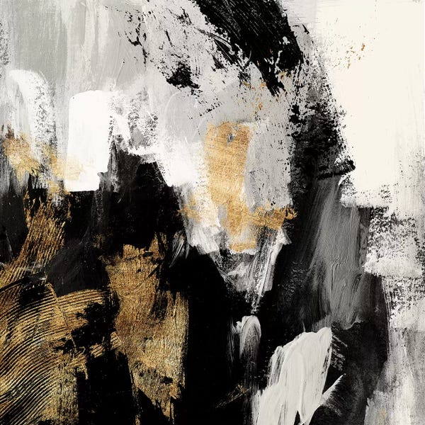 Victoria Borges: Neutral Gold Collage I by Victoria Borges