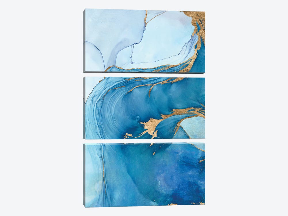Sea Whirl I by Victoria Borges 3-piece Canvas Wall Art