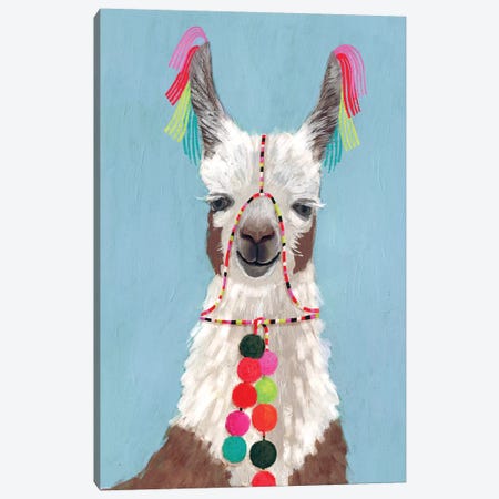 Adorned Llama I Canvas Print #VBO9} by Victoria Borges Art Print