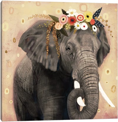 Klimt Elephant I Canvas Art Print