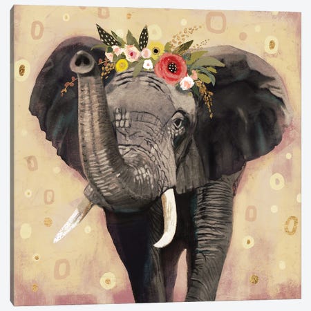 Klimt Elephant II Canvas Print #VBR12} by Victoria Barnes Canvas Print