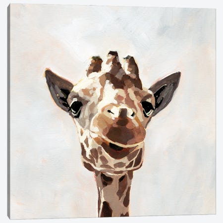 Giraffe's Gaze I Canvas Print #VBR162} by Victoria Barnes Canvas Art