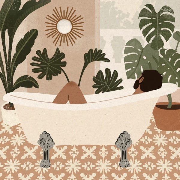Monsteras: Home Spa IV by Victoria Barnes