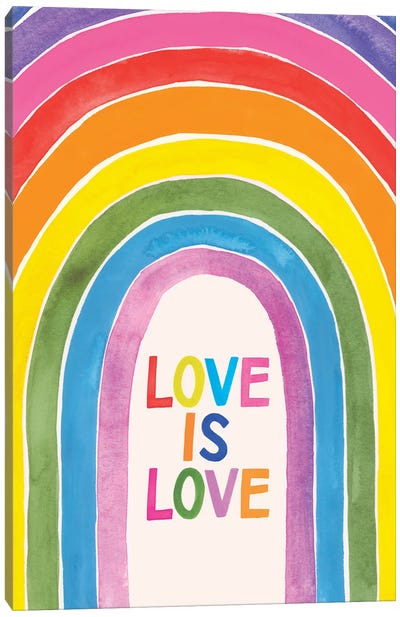Love Loudly IV Canvas Art Print - LGBTQ+ Art