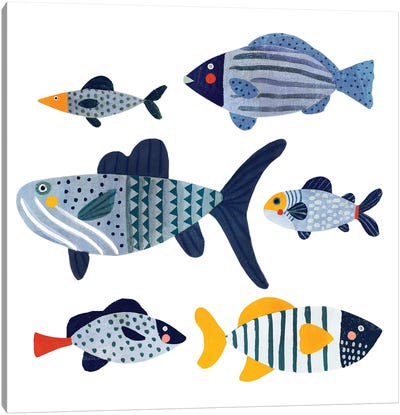 Patterned Fish II Canvas Art Print