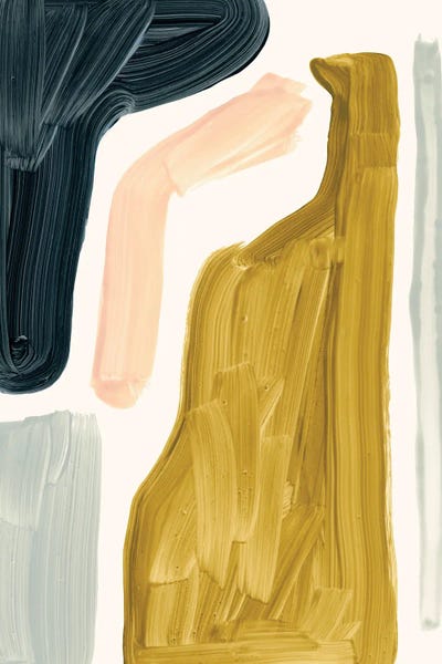 Victoria Barnes: Brushy Shapes I by Victoria Barnes