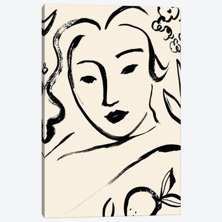 Matisse's Muse Portrait I Canvas Print #VBR246} by Victoria Barnes Canvas Wall Art