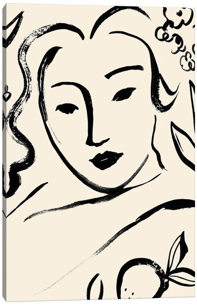 Matisse's Muse Portrait I Canvas Art Print