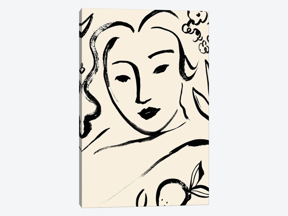 Matisse's Muse Portrait I by Victoria Barnes 1-piece Canvas Art Print