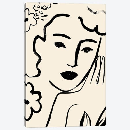Matisse's Muse Portrait II Canvas Print #VBR247} by Victoria Barnes Canvas Artwork