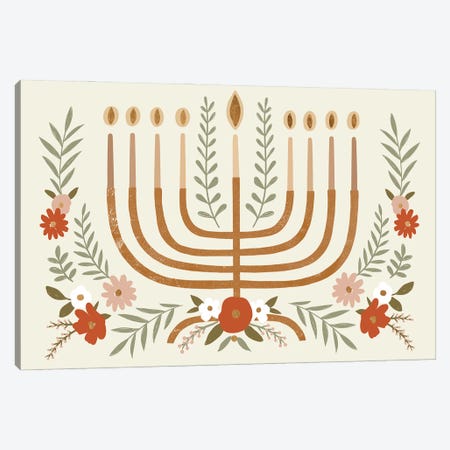 Natural Hanukkah Collection I Canvas Print #VBR311} by Victoria Barnes Canvas Print