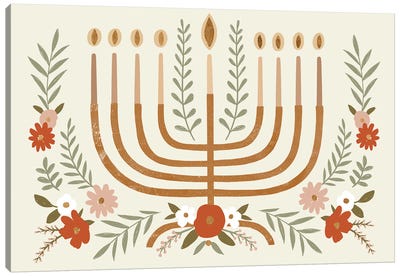 Natural Hanukkah Collection I Canvas Art Print