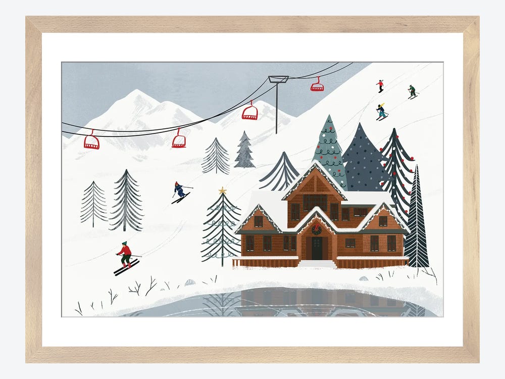 Ski Slope Collection I Canvas Artwork by Victoria Barnes
