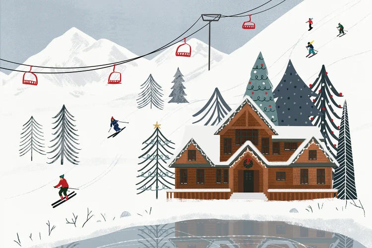 Ski Slope Collection I by Victoria Barnes wall art