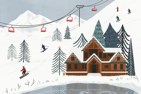Pine Trees: Ski Slope Collection I by Victoria Barnes