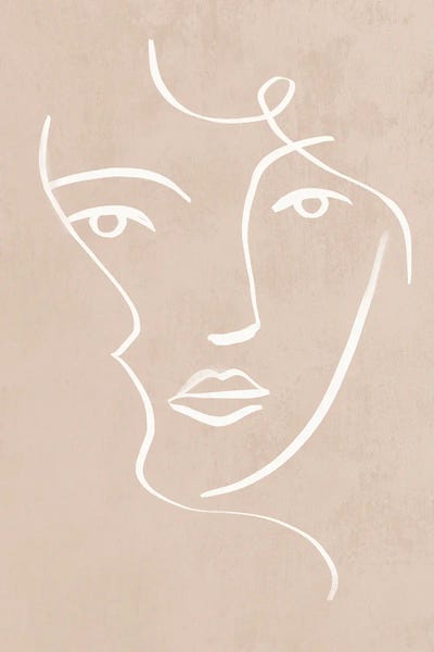 Curly Face I by Victoria Barnes framed wall art