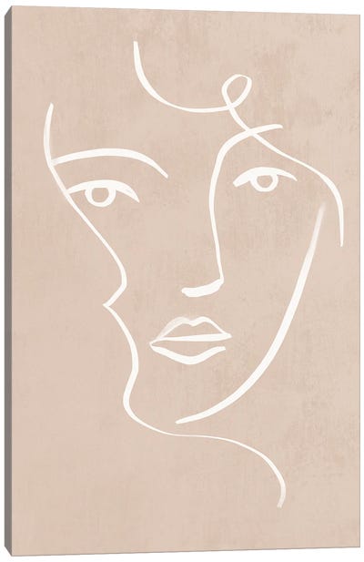 Curly Face I Canvas Art Print