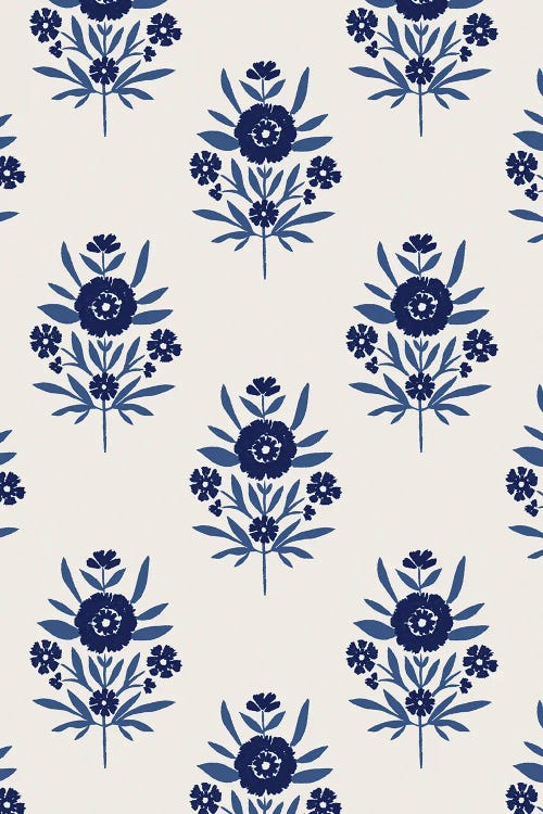 Indigo Bloom Pattern II