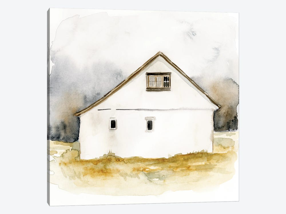 White Barn Watercolor I by Victoria Barnes 1-piece Art Print