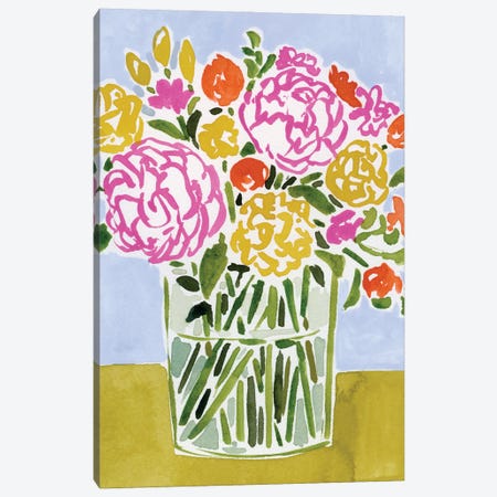 Fresh Flower Assortment II Canvas Print #VBR348} by Victoria Barnes Canvas Wall Art