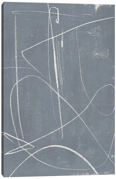 Kinetic Imprint IV Canvas Art Print - Linear Abstract Art