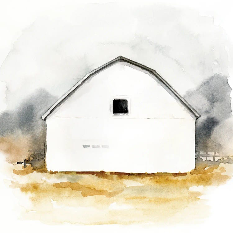 White Barn Watercolor II