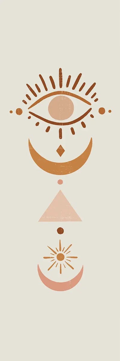 Mystic Symbols II by Victoria Barnes multi panel art