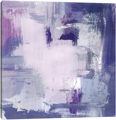 Periwinkle Pastiche II Canvas Art Print - Purple Abstract Art