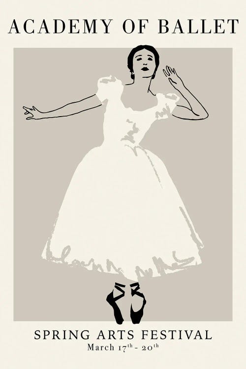 Ballet Academy Poster II by Victoria Barnes wall art