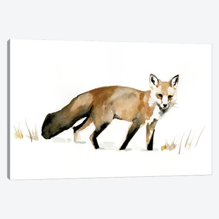 Winter Fox I Canvas Print #VBR37} by Victoria Barnes Canvas Art