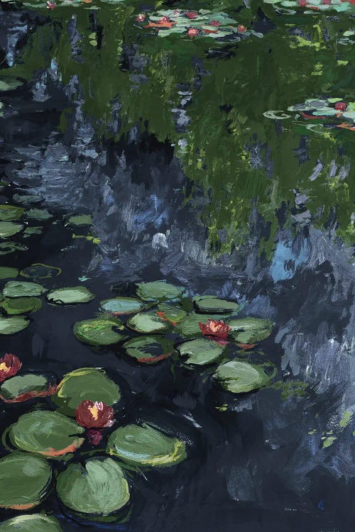 Moody Waterlillies II by Victoria Barnes wall art