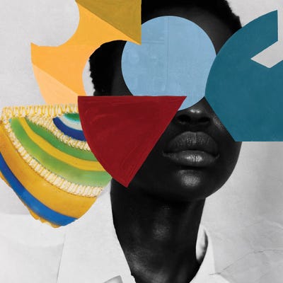 Pop Portrait Obscura II by Victoria Barnes framed wall art