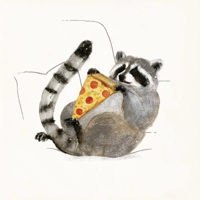 Rascally Raccoon II by Victoria Barnes framed wall art