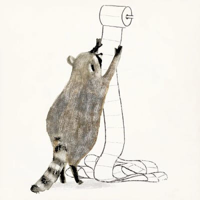 Rascally Raccoon IV by Victoria Barnes framed wall art