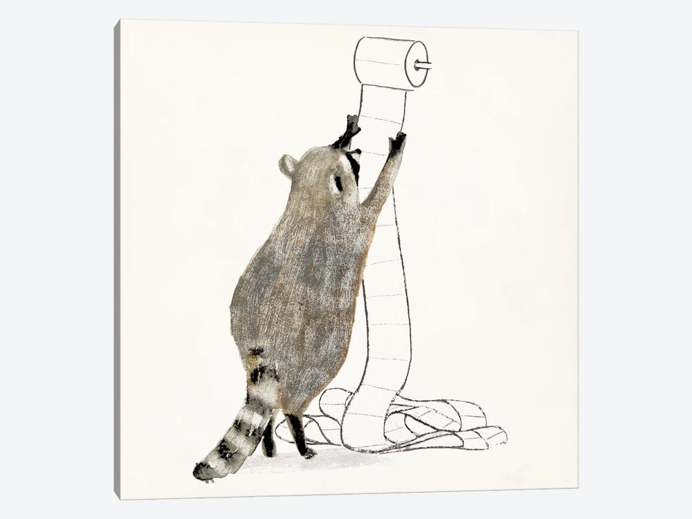 Rascally Raccoon IV by Victoria Barnes 1-piece Canvas Art
