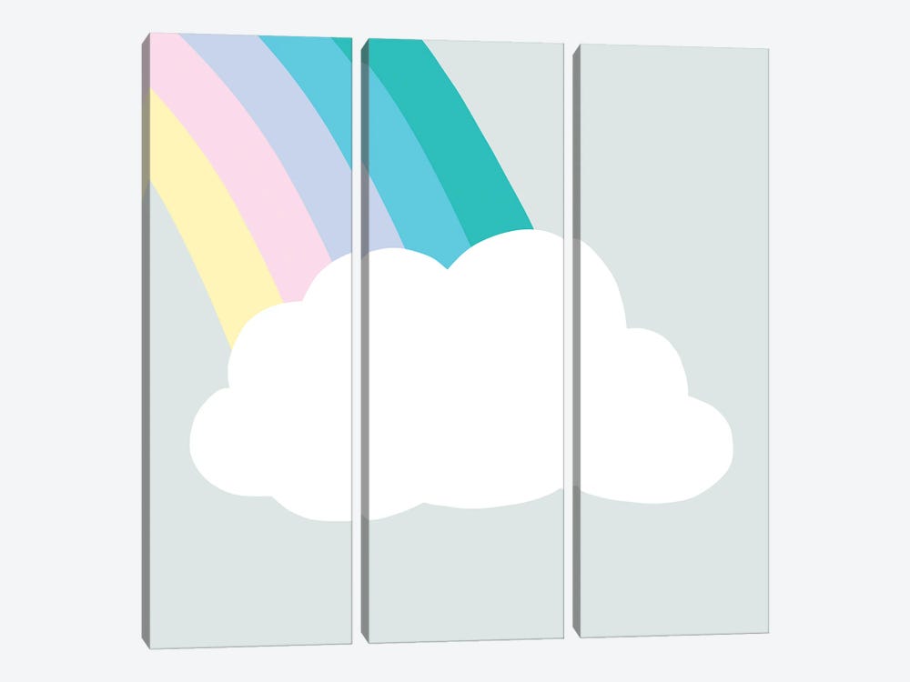 Rainbow Cloud I by Victoria Barnes 3-piece Canvas Artwork