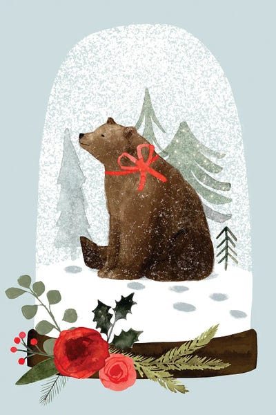 Christmas Animals: Snow Globe Village IV by Victoria Barnes