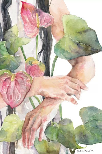 Anthurium by Violetta Boyadzhieva multi panel art